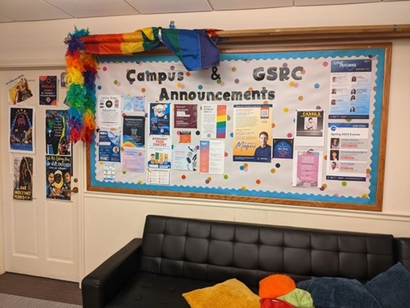 A bulletin board on a wall Description automatically generated