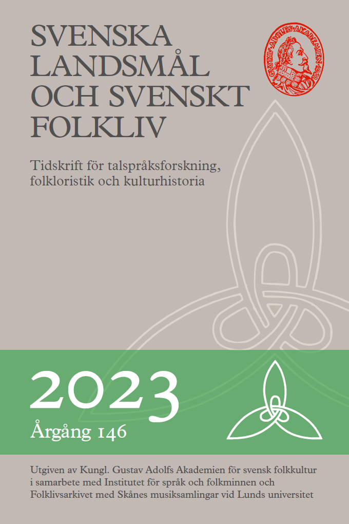 Omslag för Svenska landsmål och svenskt folkliv 2023 (146)