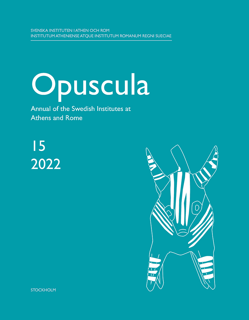 Front cover of Opuscula 15, 2022