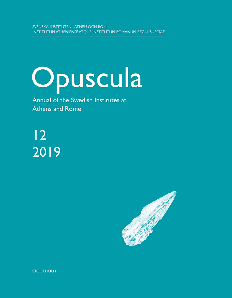 Front cover of Opuscula 12, 2019