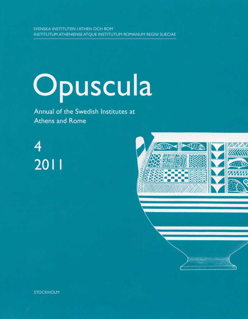 Front cover of Opuscula 4, 2011