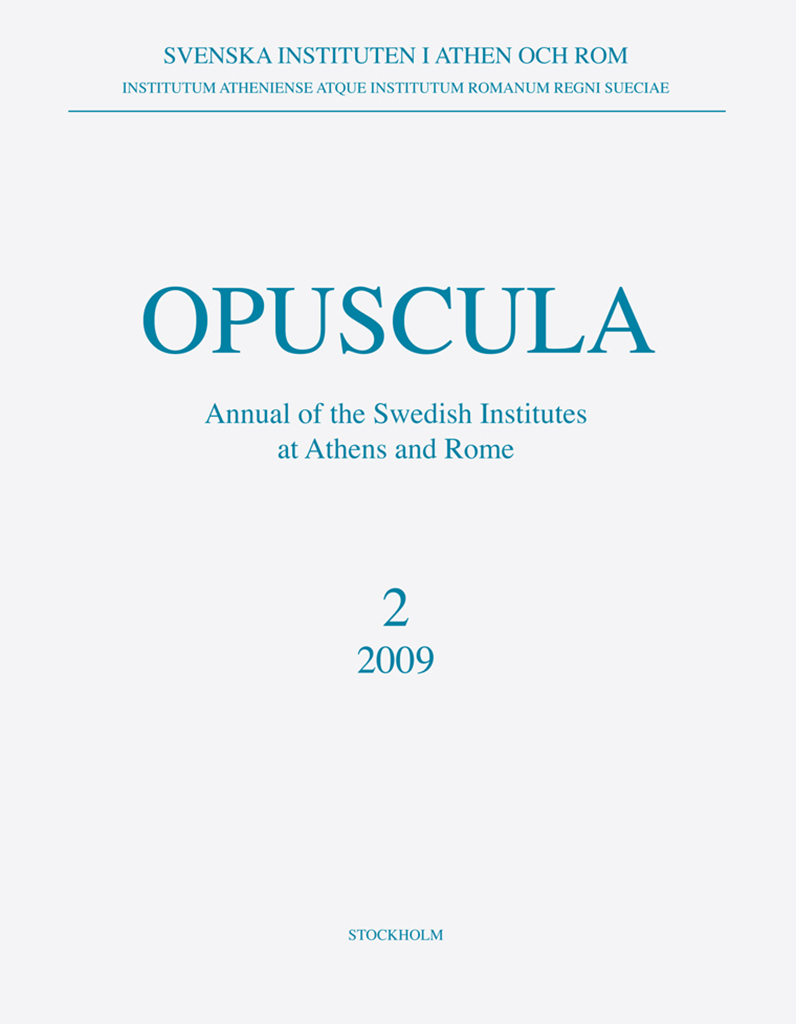 Front cover of Opuscula 2, 2009
